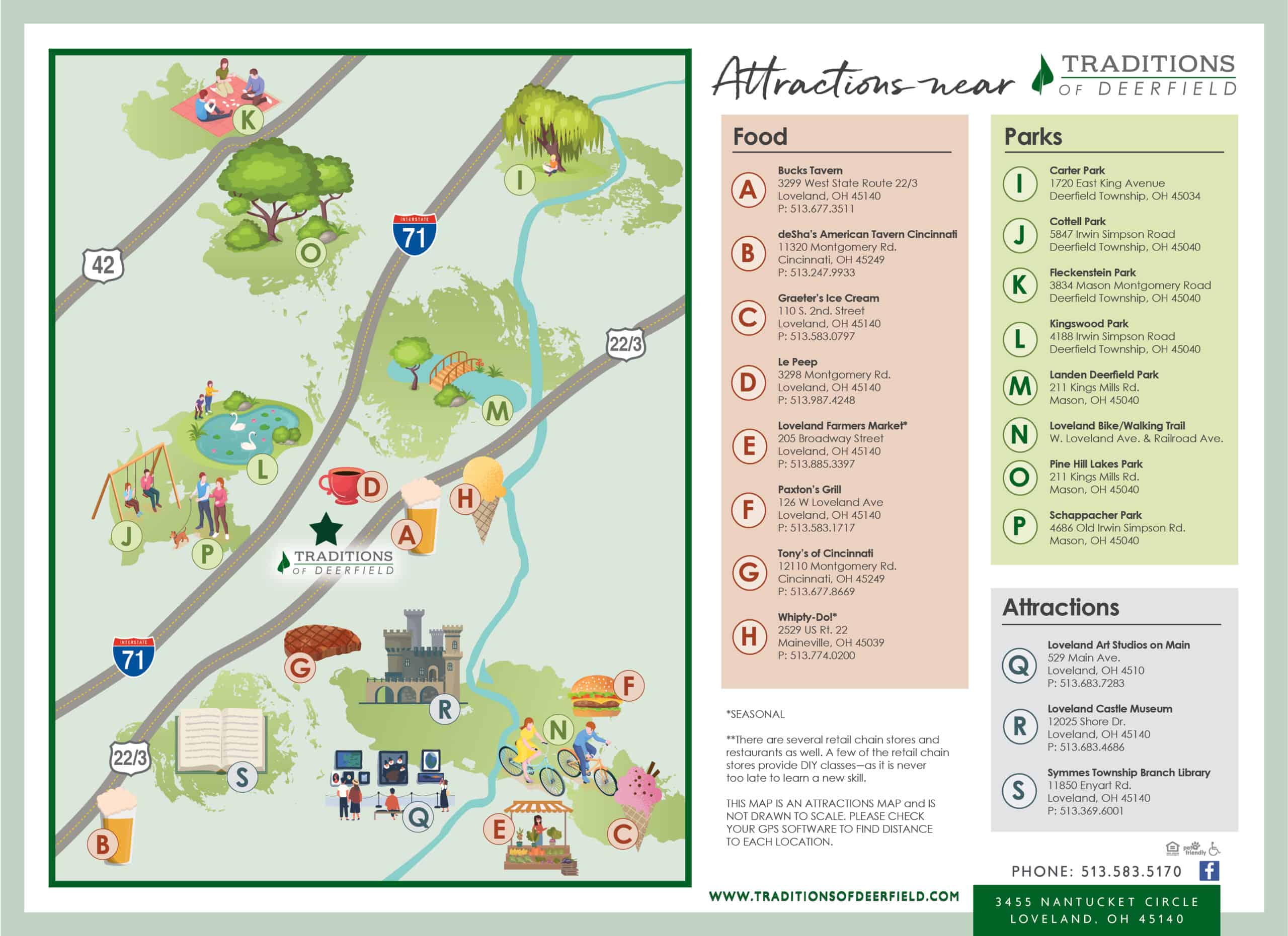 Traditions of Deerfield Fun Map